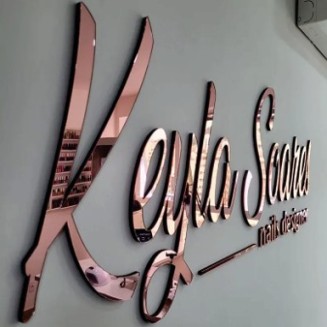 Gold Border Letters With Acrylic And ACP Tray